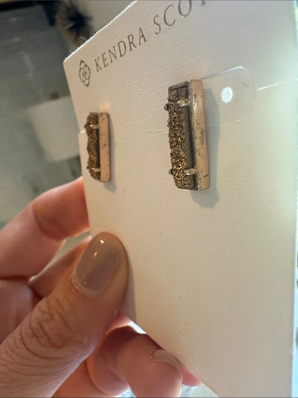 Kendra Scott Rose Gold Glitter Bar Earrings and Bracelet Set - Picture 3 of 7